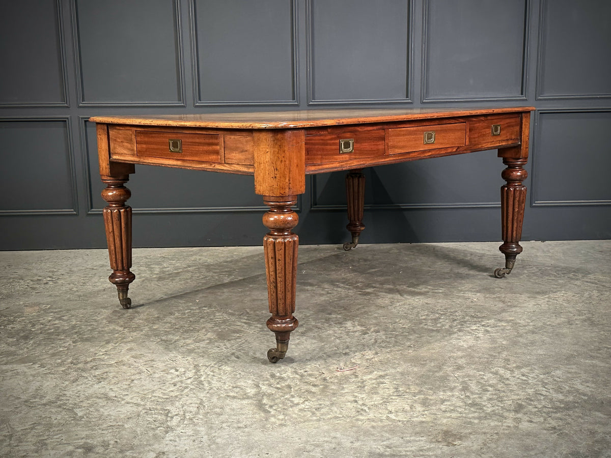 Large Victorian Mahogany Partners Writing Table