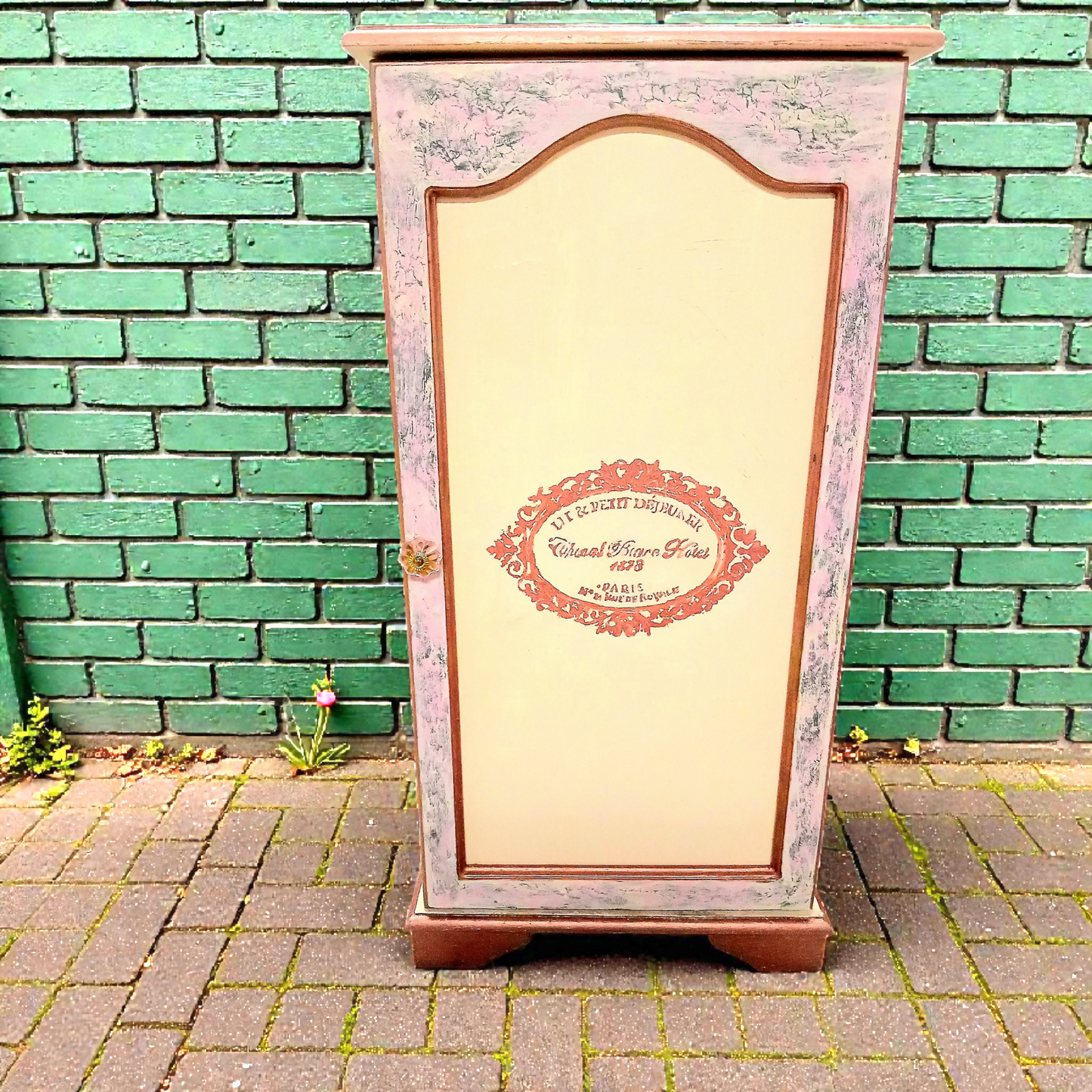 Pink Magnolia & Rose Gold Cabinet