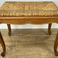 Footstool Vintage French Louis Style Oak Table Rush Seat Carved Stool LOT 6213