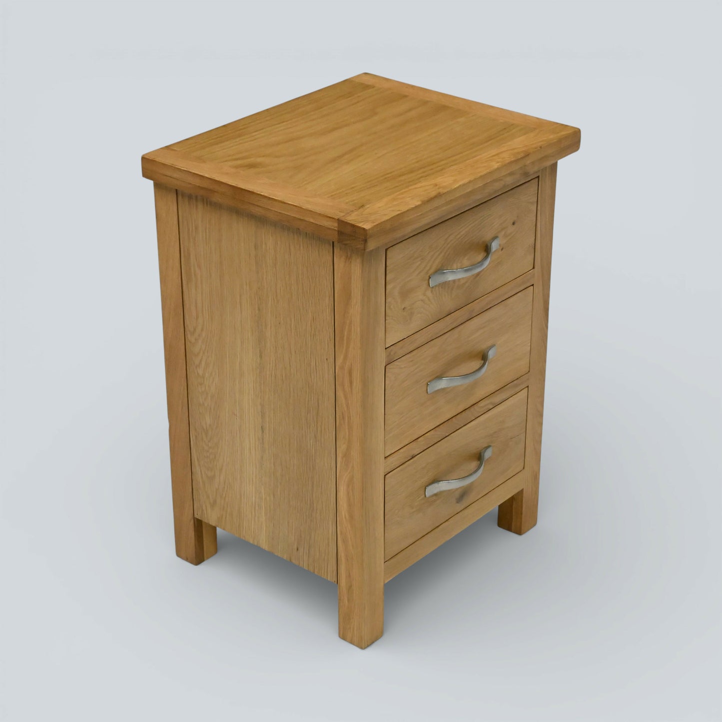 Small Light Oak Chest Of Drawers Bedside 3 Drawers Cabinet FREE UK Delivery*