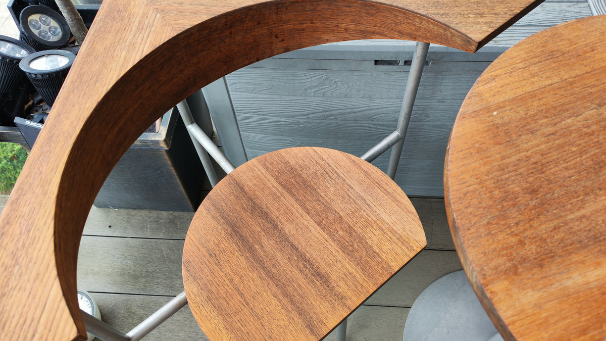 Lister Lutyens patio teak table chairs set