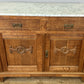 Cabinet Antique French Style Marble Top Oak Sideboard Carved Cupboard LOT 6284