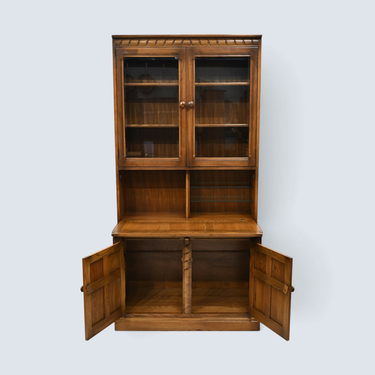 Ercol Mural Wall Unit Drinks Display Cabinets Golden Dawn FREE UK Delivery*