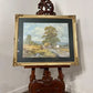 Large Framed Don Vaughan Country Harvest Scene Print