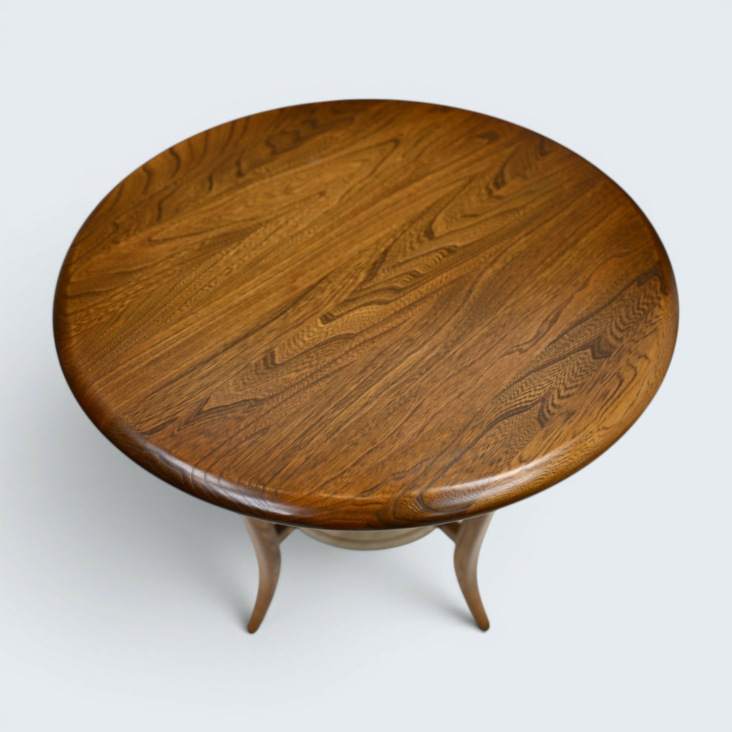 Ercol Round Side Table Lower Tier Mid Century Modern Elm Golden D FREE Delivery*