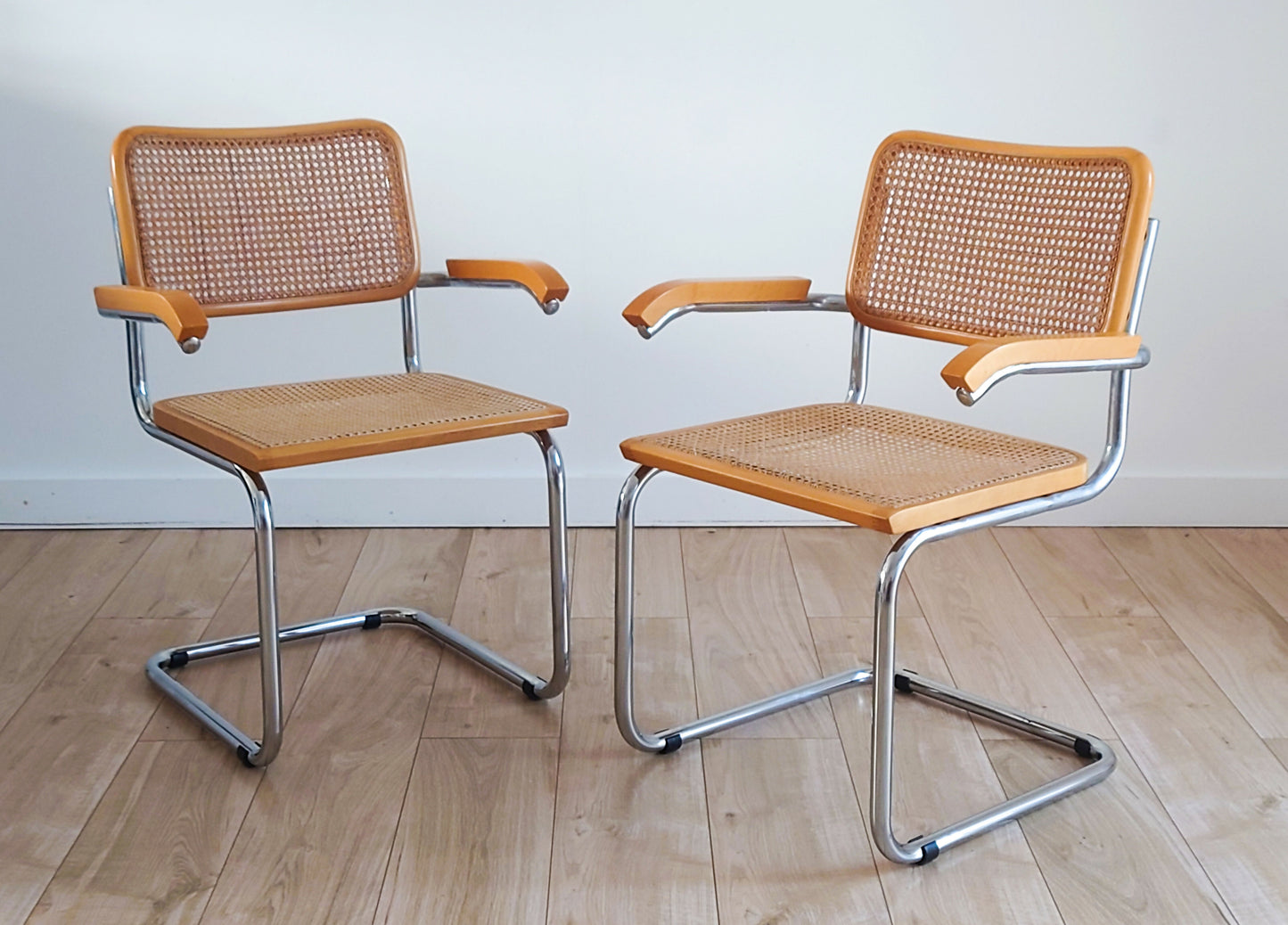 Mid century retro Italian Marcel Breuer Cesca Armchair set of 2