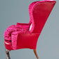 Oak Queen Anne Style Wing Chair