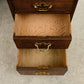 Victorian Oak Pedestal Desk with Full Width Drawer & Green Top