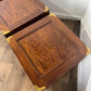 Pair of Campaign Style Hardwood Bedside Chests