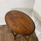 Edwardian Oval Mahogany Inlaid Occasional Table with Inlaid Stretcher Base