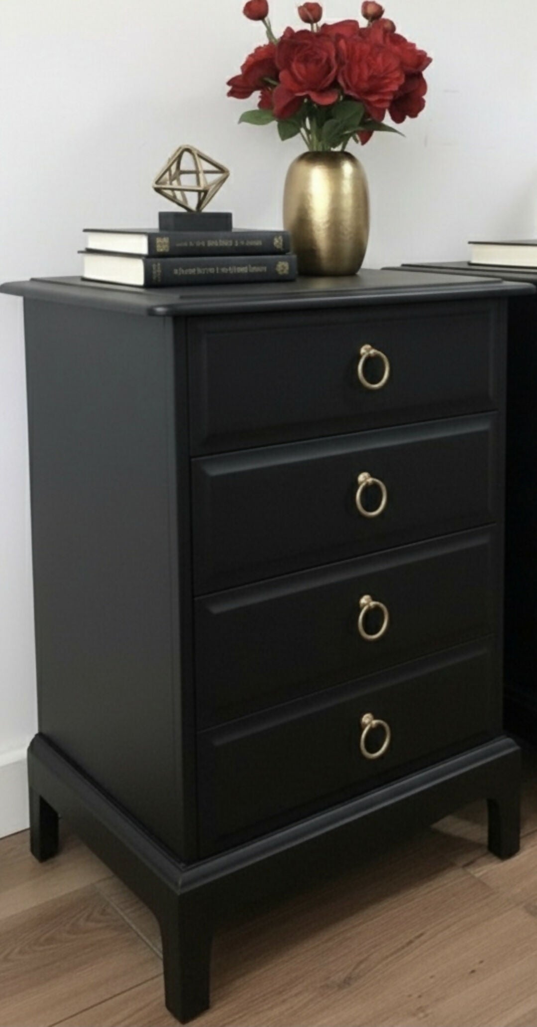 Stag minstrel black bedside cabinets