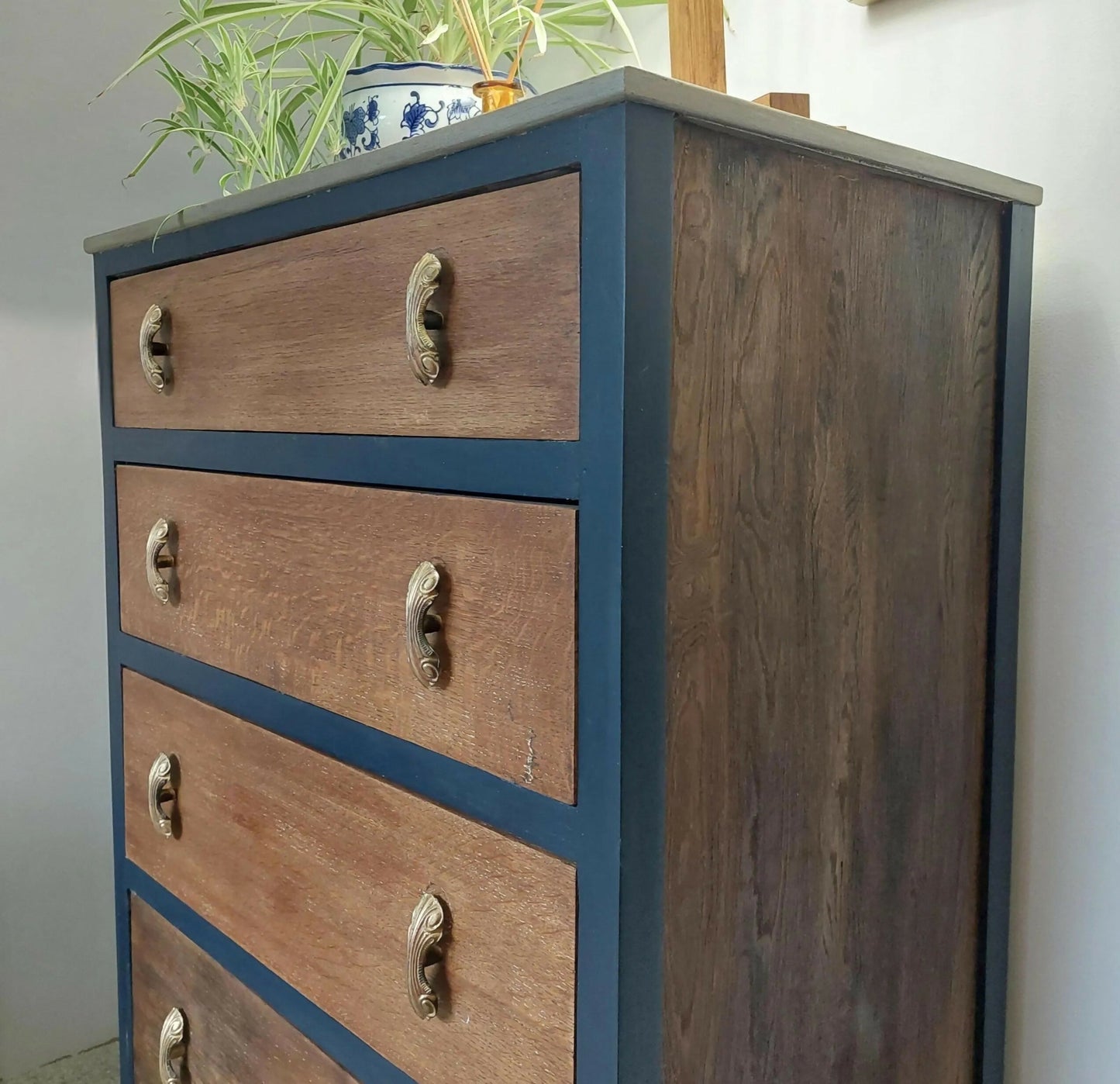 Tall Boy Vintage Chest of drawers refurbished