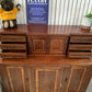 Shaw & Riley Hand Crafted Mahogany Sideboard Hutch Cabinet Yorkshire Critters Seahorse
