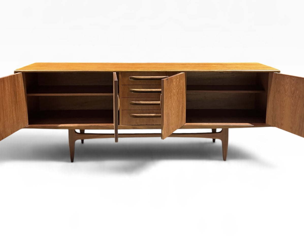 Mid century Teak G Plan longboy sideboard designed by V.B. Wilkins.