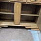 Large Solid Oak Dresser Cabinet Oak Veneer Leaded Glass Dresser Sideboard