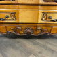 French Style Three Drawer Mahogany Bedroom Chest