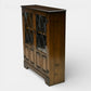 Vintage Display Bookcase With 2 Shelves Leaded Glass Doors FREE UK Delivery*. SBR11047/1410E