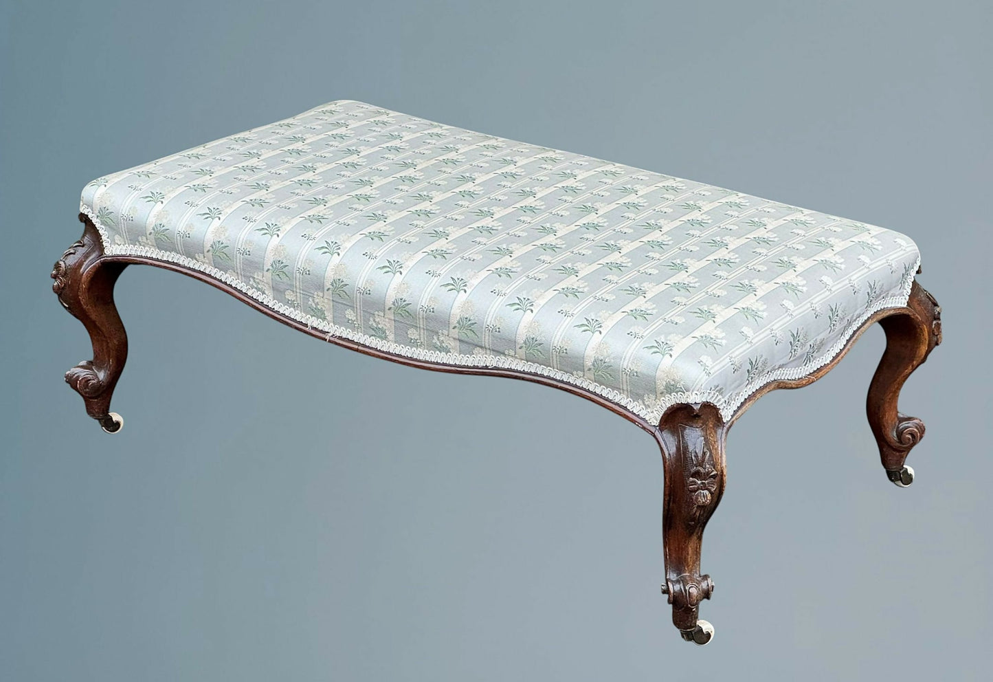 Large 19th Century Victorian Walnut Stool