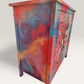 "Frida on Fire” Pink Blue 3 Drawers Chest
