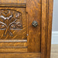 Bedside Table Antique French Style Marble Top Oak Cabinet Nightstand LOT 6241