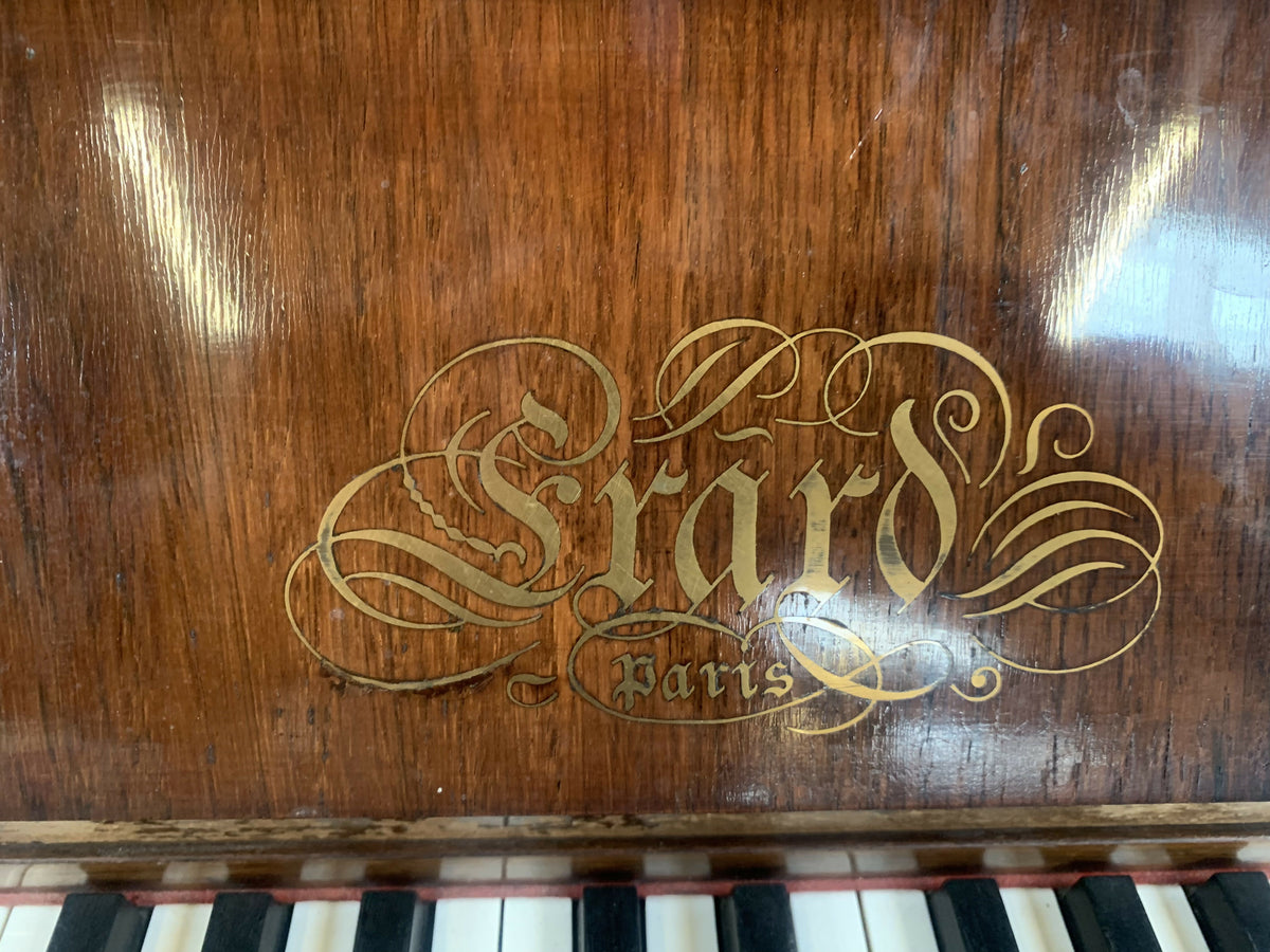 Antique/Vintage Erard Upright Piano Walnut Case Serial 84775 Chas J Fox Leeds Royal Crest