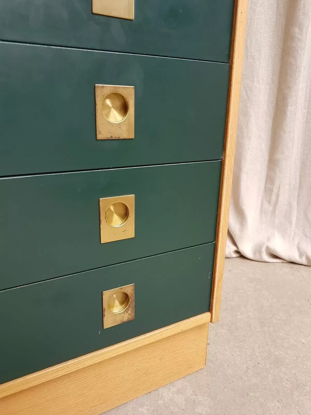 Vintage Mid Century Danish Oak Chest Of Drawers Scandinavian Style Retro R191