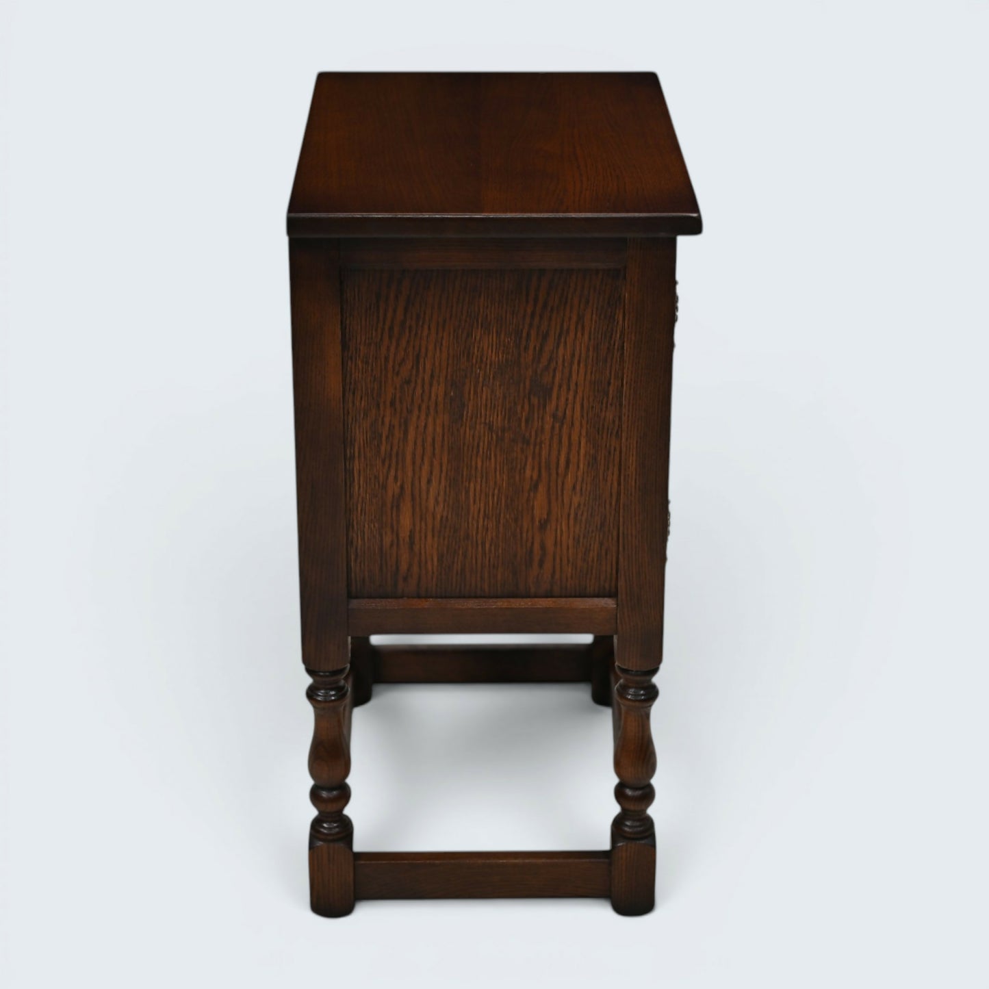 Old Charm Pedestal Cabinet Small Cupboard Bedside Tudor Brown FREE UK DELIVERY*