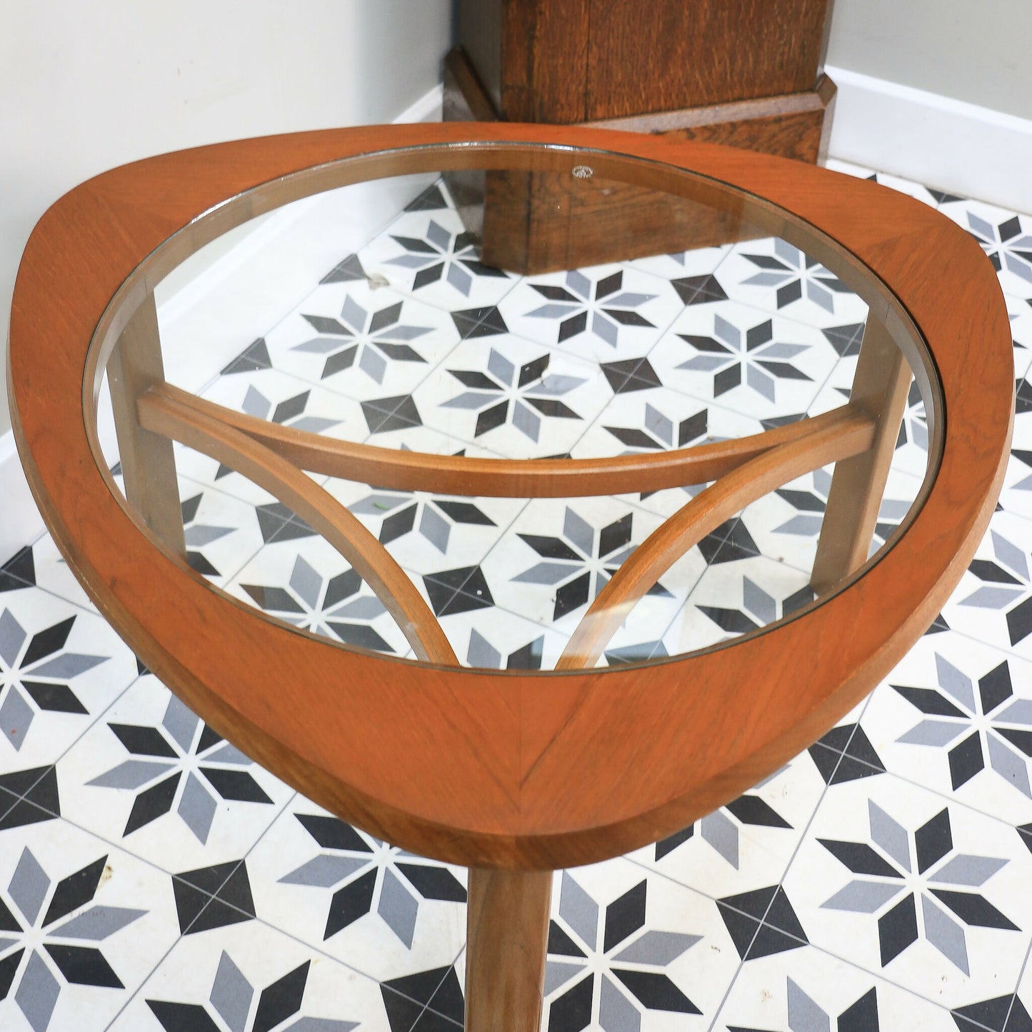 Nathan Coffee Table in Teak with Glass Top 1960s