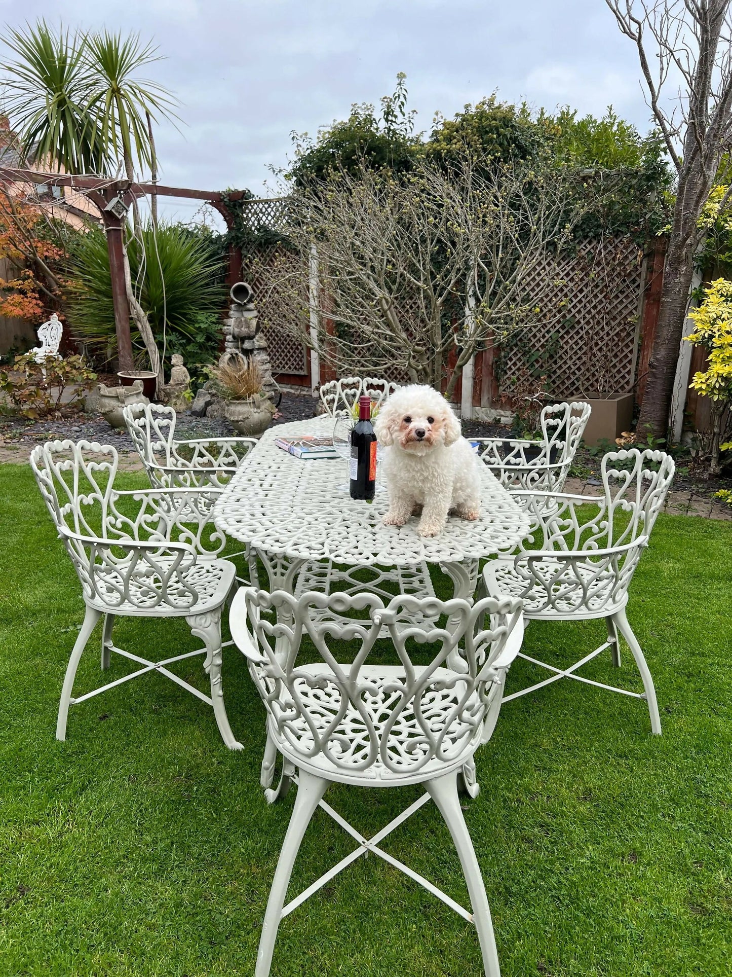 Very Heavy Cast Iron Love Seat Patio Set