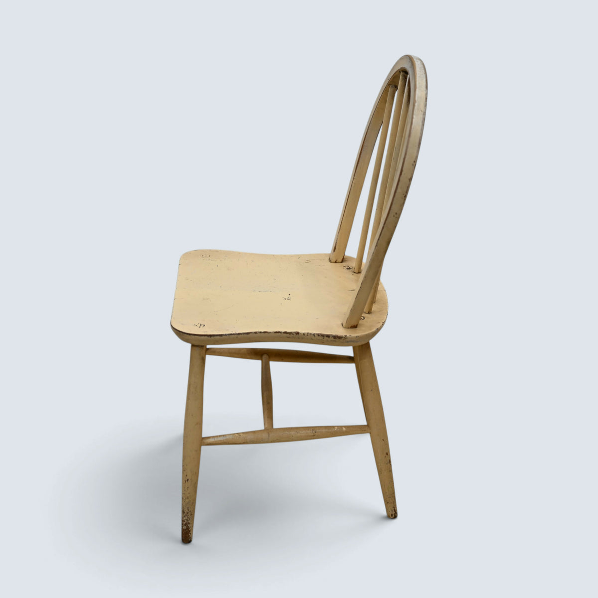 3 Painted Ercol Kitchen Chairs Cream Coloured Rustic Looking FREE UK Delivery*