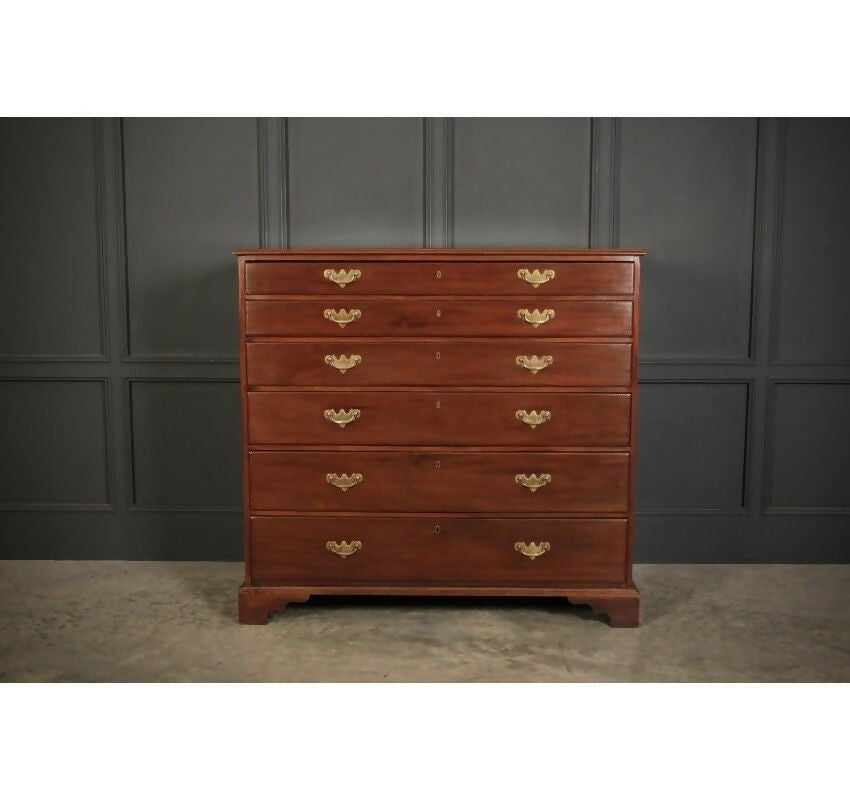Tallboy Georgian Mahogany Artists Plan Chest of Drawers