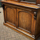 Victorian Vintage Mahogany Bookcase, Adjustable Shelves, Cupboards To Base