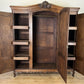 Wardrobe Antique French Louis XVI Style Oak Three Door Carved Armoire LOT 6461
