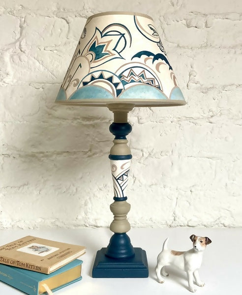 Lamp Hand Painted Art Deco Style