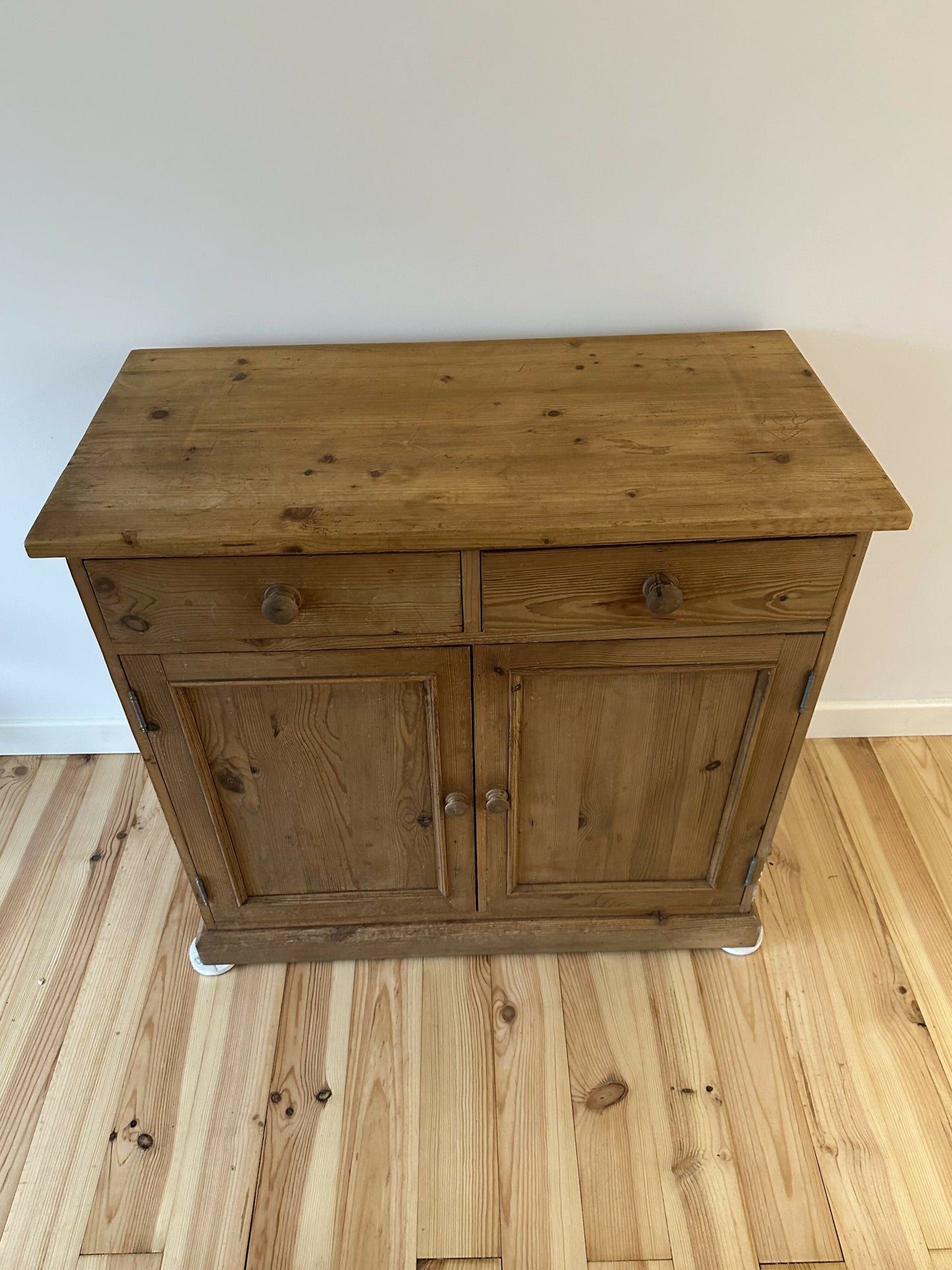 Antique Pine Two Door Housekeepers Cupboard Stripped Pine Sideboard Cupboard