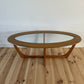 Mid Century Teak Coffee Table with Glass Top