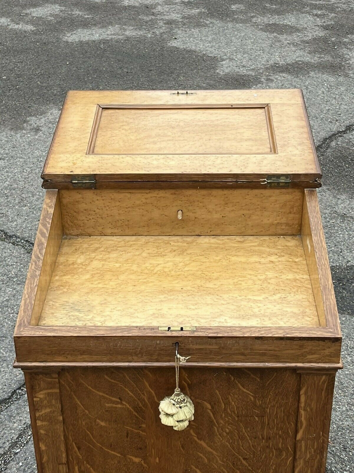 Vintage Victorian Light Oak Davenport Desk. Lamb Of Manchester, Gillows Design