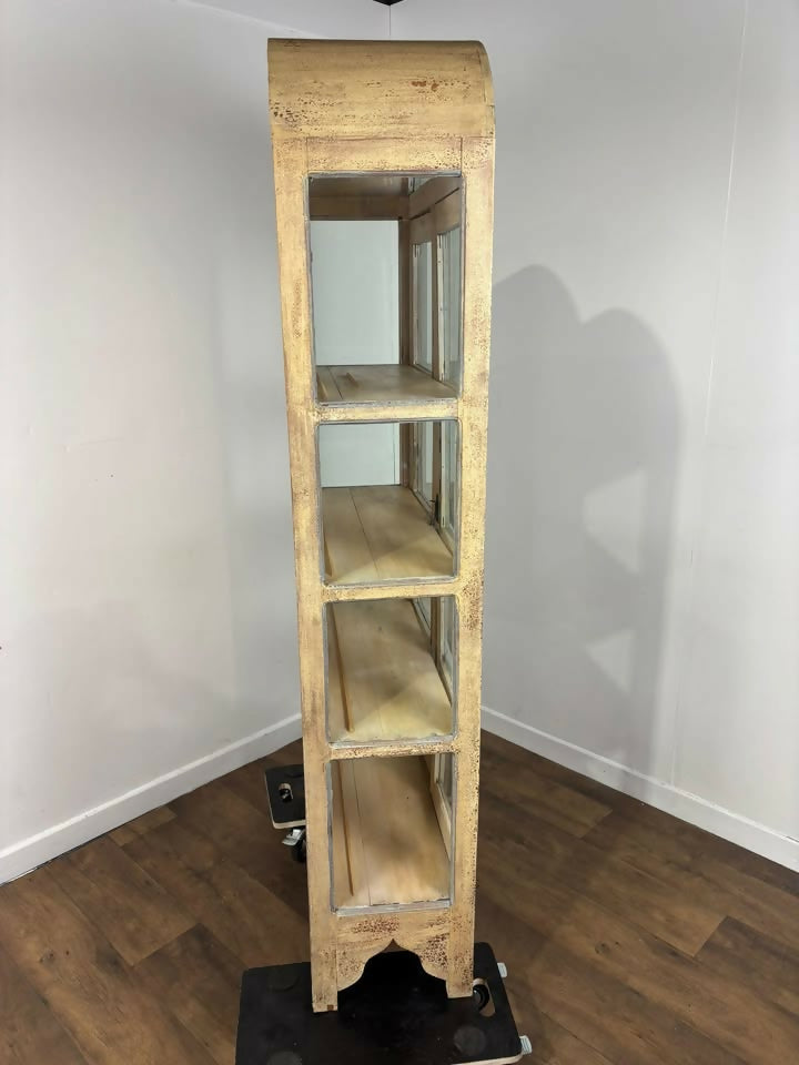 French Style Painted Dome Topped Display Cabinet