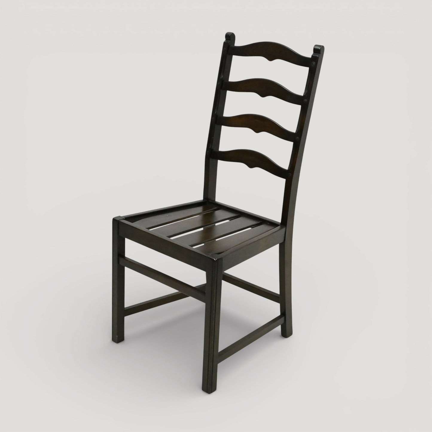 Set of 6 1970s Ercol Ladderback Dining Chairs Dark Finish FREE UK Delivery*