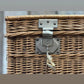 Original large French linen wicker baskets