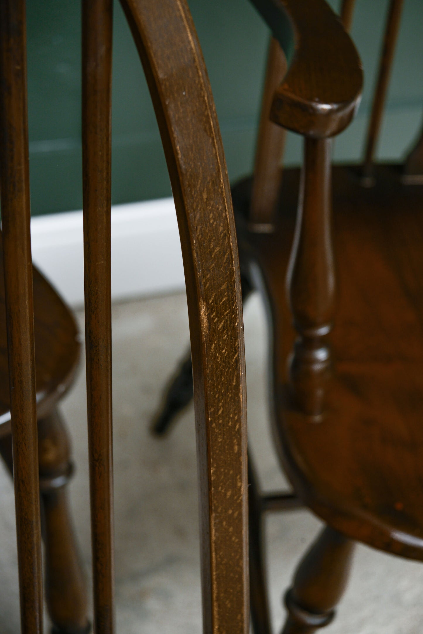 6 Elm Dining Chairs by Glenister - Hoop Back - 2 Carvers