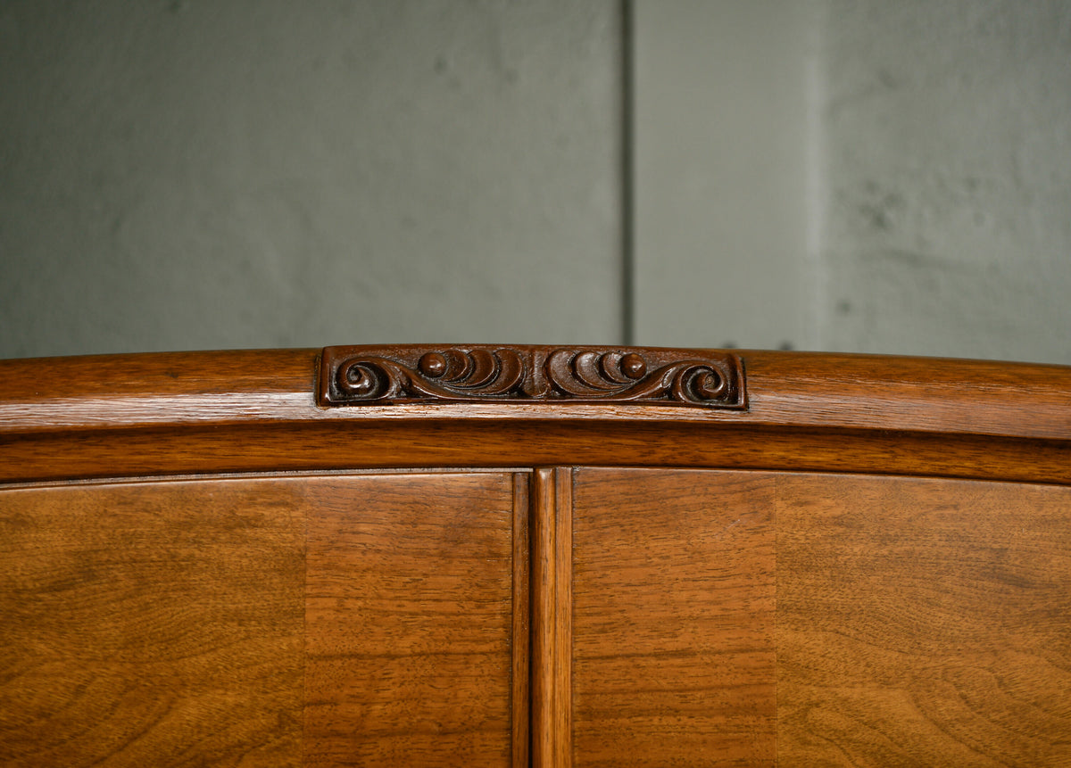 Art Deco Style Walnut Gentlemans Wardrobe - 1960s