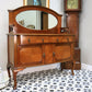 Edwardian Mirror Back Sideboard in Mahogany with Cabriole Legs