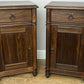Pair of Bedside Tables Vintage French Style Nightstands Carved Cabinets LOT 6222