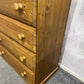 Vintage Pine Chest of 4 Deep Drawers Knob Handles Sturdy