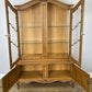 Bookcase Vintage French Louis XIV Style Oak Glazed Display Cabinet LOT 6490
