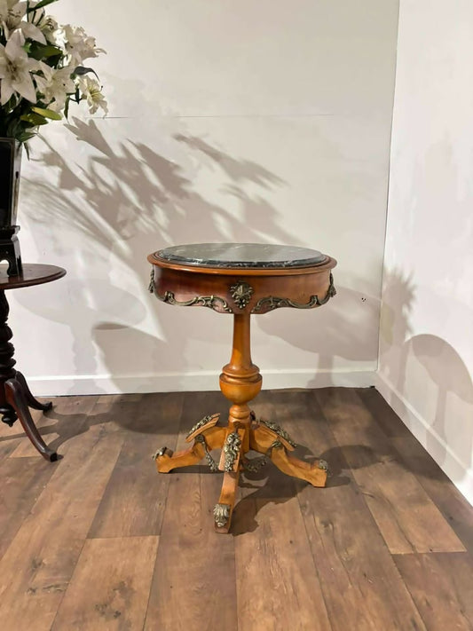 Reproduction Baroque Style Centre Table With Marble top