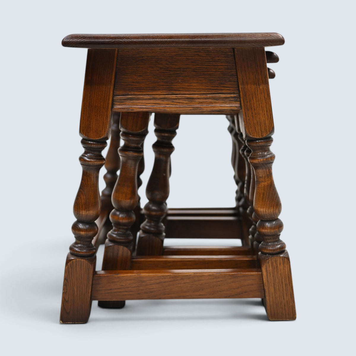 Old Charm Nest of 3 Tables Solid Oak Tudor Side Tables Model 1494 FREE Delivery*