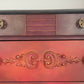 Vintage Stag Chest of Drawers Hand Painted, Red Orange