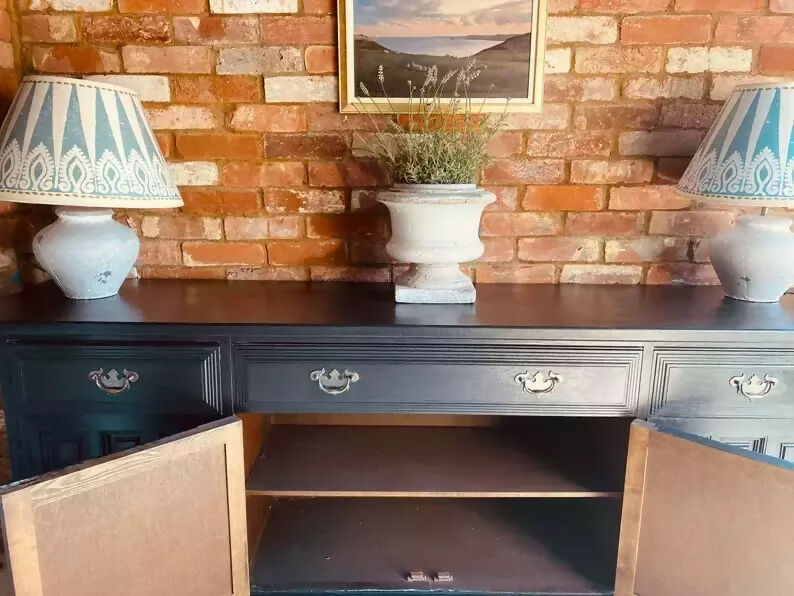 Vintage Black Sideboard